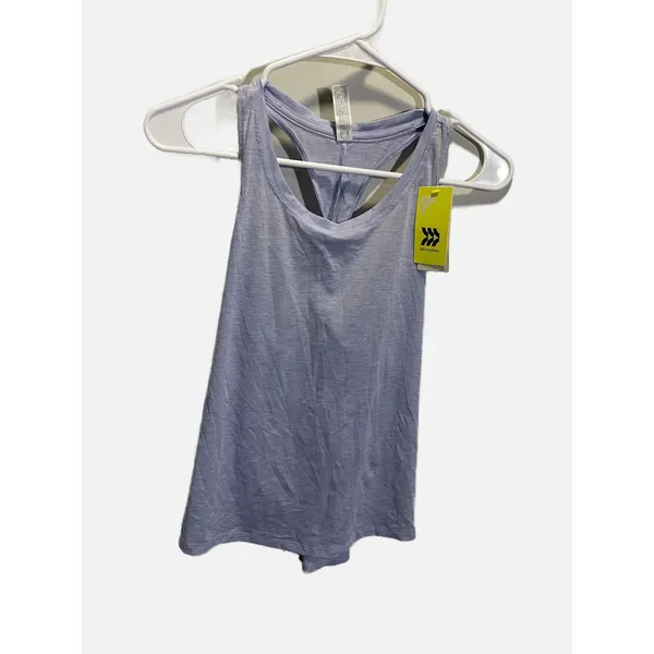 All in Motion Tank Top Women‎ XS Purple Racerback Twist Back Activewear Yoga Gym - Image 2