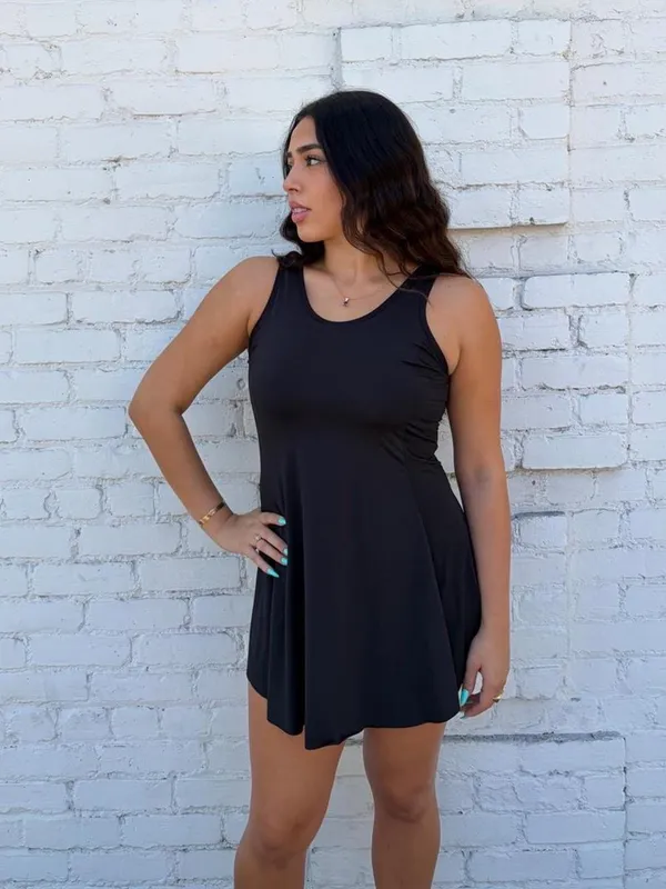 DSG black mini tennis pickleball dress sz L #athletic #preppy #pickleball #sporty - Image 2