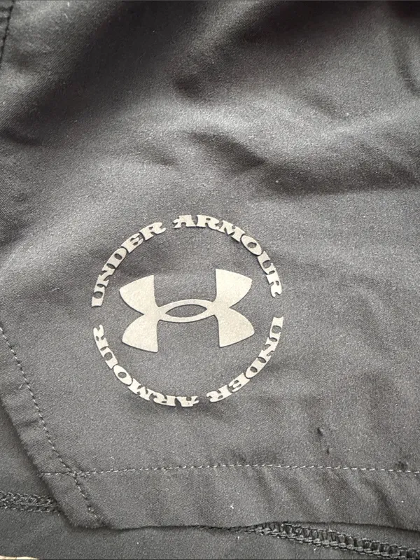 Women’s Under Armour Black Highwaisted Running Shorts - Image 2