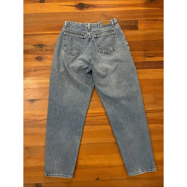 VTG 90s Brittania Jeans Womens 12 Tall High Waist Mom Tapered Blue Denim 31x32 - Image 3