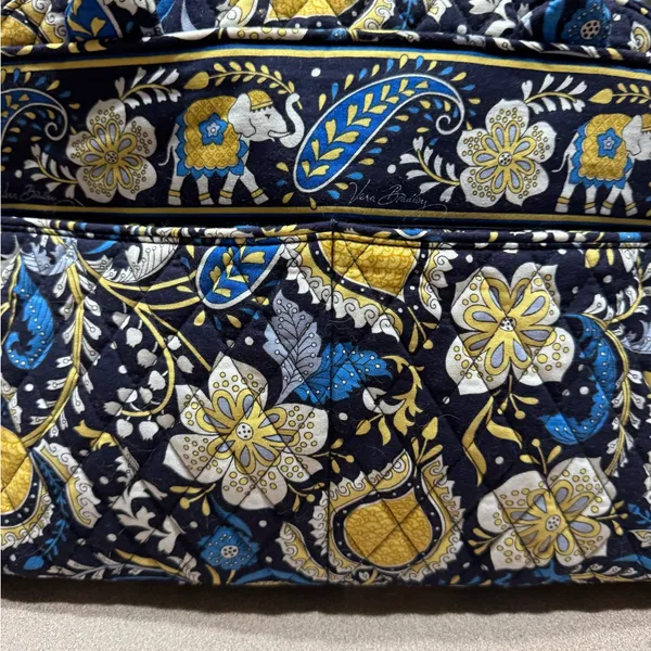 Vera Bradley Paisley Shoulder Bag - Blue, Yellow- Like New Condition - Image 2