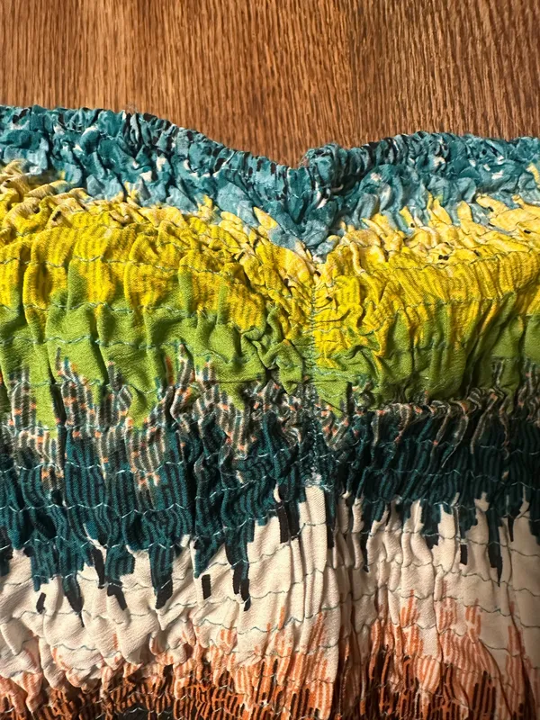 Wet Seal Y2K Teal Striped Tube Top - Image 3