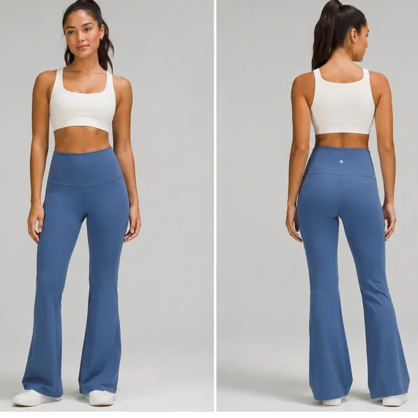 Lululemon Groove Super High Rise Flared Pant Women's 8 Utility Blue Nulu Yoga - Image 2