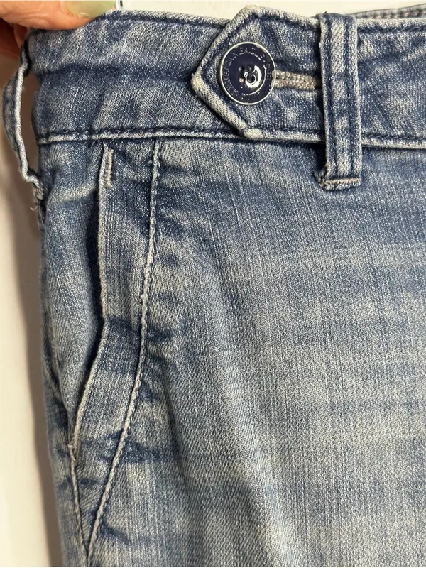 American Eagle Y2K Denim Roll Up Capri Sz 4 - Image 7
