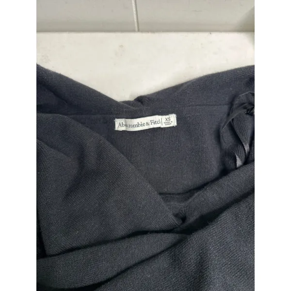 Abercrombie & Fitch Black Off Shoulder Sweater Dress NWT Midi Bodycon Elegant XS - Image 8