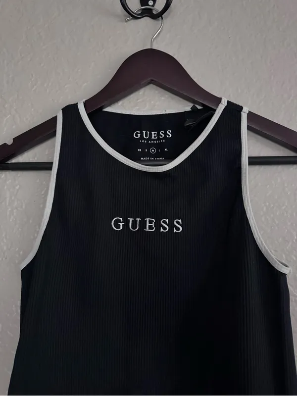 Guess • Bodysuit • Medium • Black White • Sleeveless - Image 4