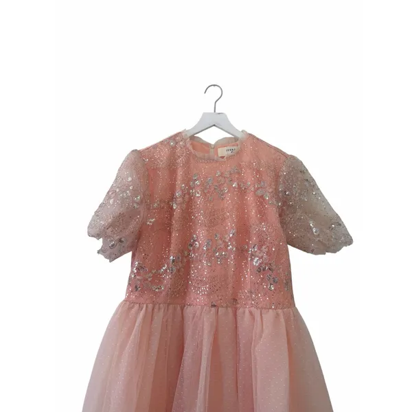 JessaKae Pink Sequin Tulle Dress Women’s 1X Midi Party Formal - Image 6