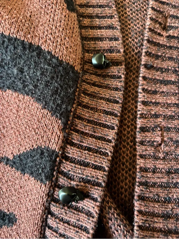 INC international Women's brown and Black leopard Skull Cardigan - Image 2