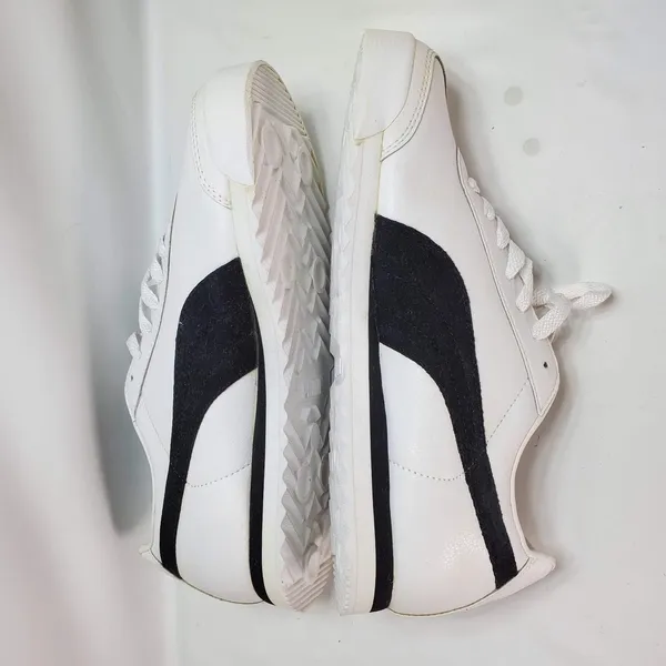 Vintage Puma Roma Leather Sneakers Y2K Hype Style Womans Size 9 White Black‎ - Image 6
