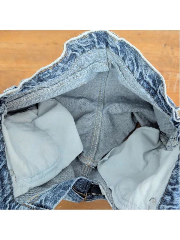 Vintage Lee Denim Acid Wash Cutoff Shorts - Image 5