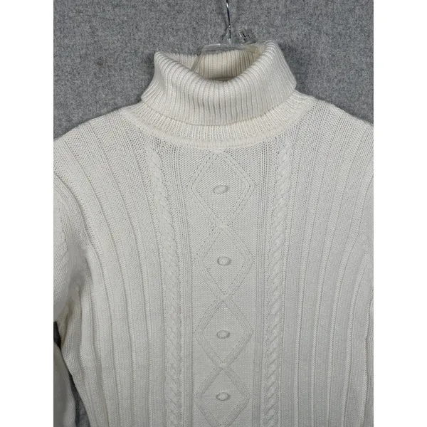 NWT RXB XL Sweater‎ Turtleneck Womens Top Cream Long Sleeve Ribbed Holiday - Image 8