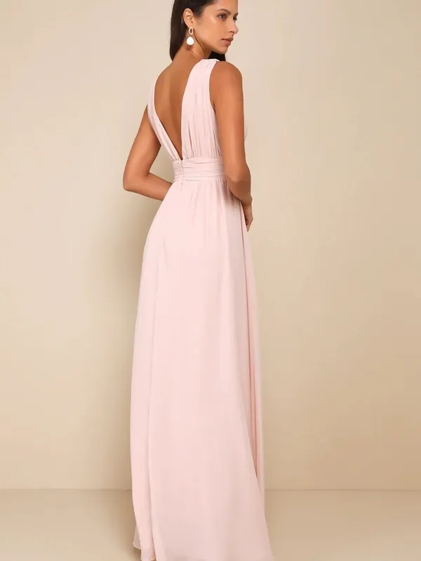 NWT Lulus Heavenly Hues Blush Maxi Dress Size Extra Small‎ - Image 2