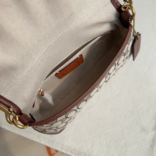 Coach Brown Soho Shoulder Bag Signature Jacquard - Image 3