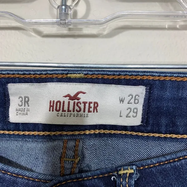 Hollister Skinny Jeans Womens 3R W26 L29 Dark Wash Low‎ Rise Stretch Denim - Image 2