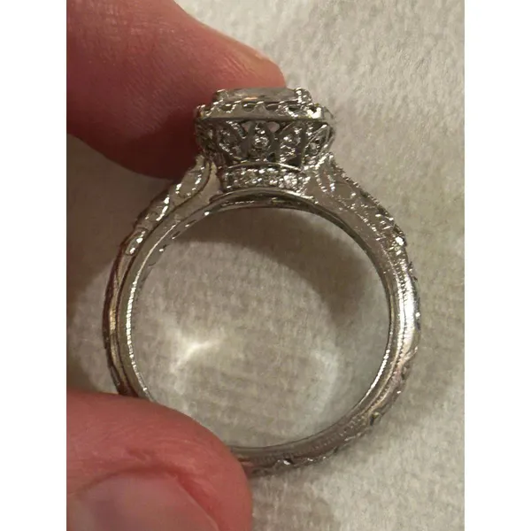 Ring band 925 sterling silver unique rare size 9 6.25g missing stone scrap - Image 5