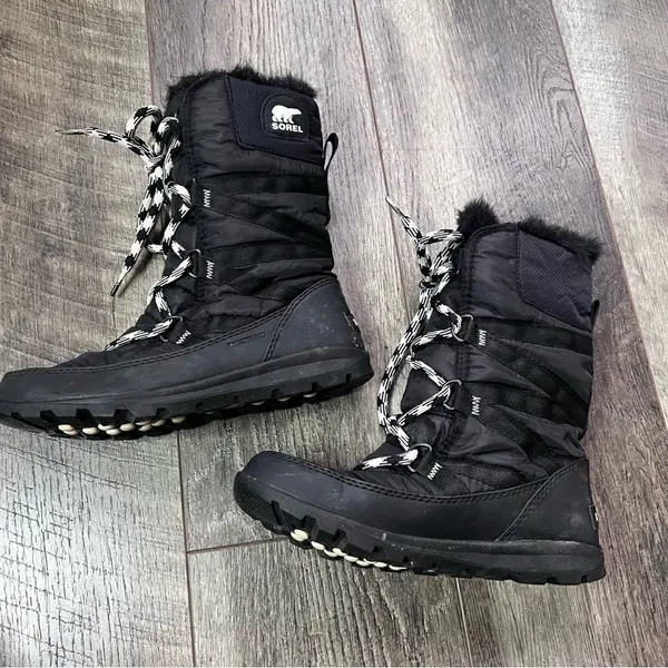Sorel Women’s Whitney Tall Lace II Boot Black Waterproof Boots Women’s Size 5 - Image 4