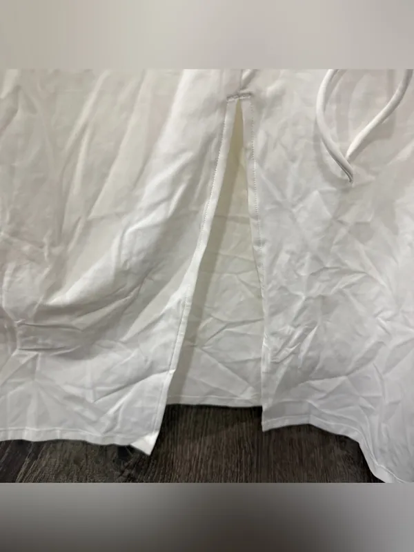 Halara White Lace Up Maxi Dress - Image 5