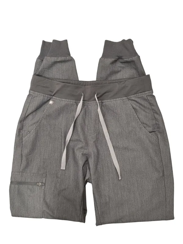 Figs Technical Collection Gray Jogger Scrub Pants S/T Small TALL - Image 2