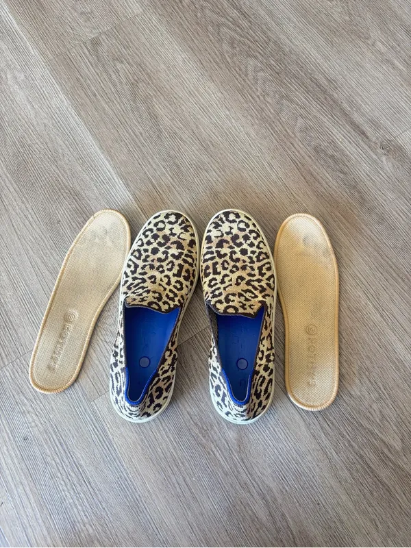 Rothys Leopard Print 'Camo Cat' Slip On Sneakers Animal Print Sz 8 - Image 7