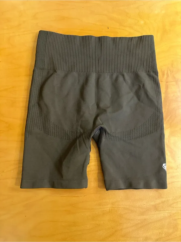 Women’s Best Power High Waist Cycling Shorts Small Dark Olive - Image 7