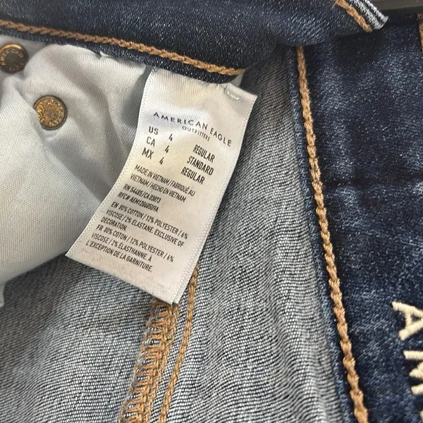 American Eagle Outfitters Super High Waisted Split Hem Flare & Wide Leg Jeans - Image 13