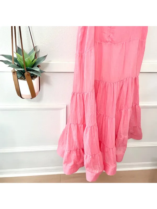 Liliana Meza Mae Skirt Maxi Size M Hot Pink - Image 5