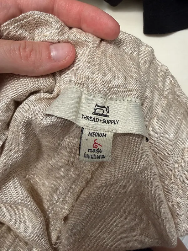 Tj maxx Linen pants Tan Size M - Image 2