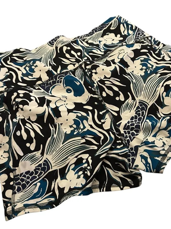 New Free People Movement Never Better Printed Shorts Fish floral large running - Image 4