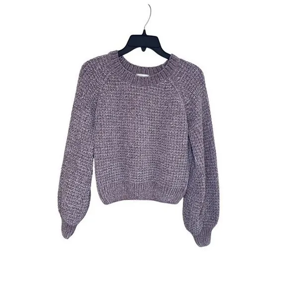 Altar'd State Colette Chenille Crewneck Sweater Light Purple Mauve XS Soft Girl - Image 2