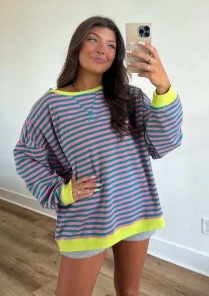 These Three Boutique Striped pullover - Image 2