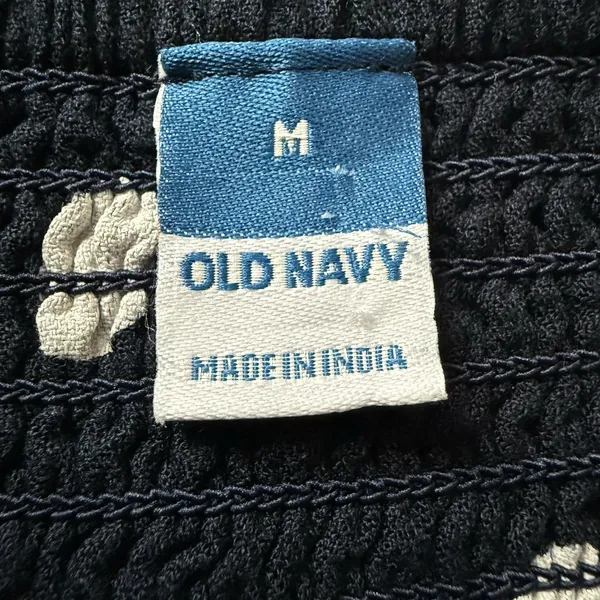 Old Navy M Polka Dot Midi Dress Navy Full‎ Button Front Classic Empire Waist - Image 10