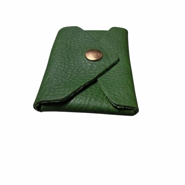 KMM & Company Green Leather Small Envelope Wallet - Image 2