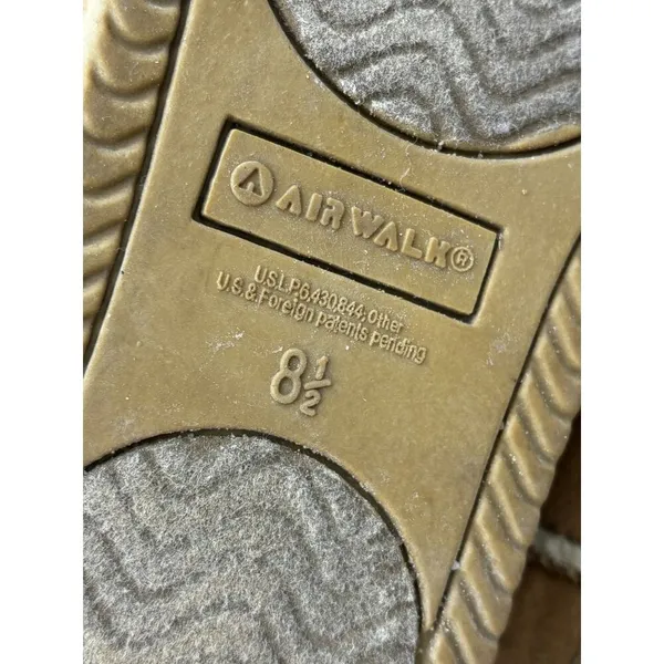 AIRWALK Classic Tall Faux Sheepskin Suede Winter Boots Tan Women 8.5 - Image 10