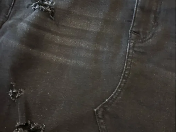 American Eagle NWT Distressed Black Denim Skirt - Image 4