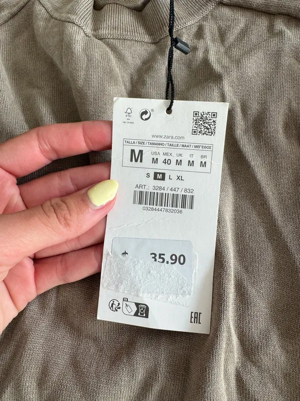 Men’s Zara tan shirt  - Image 3