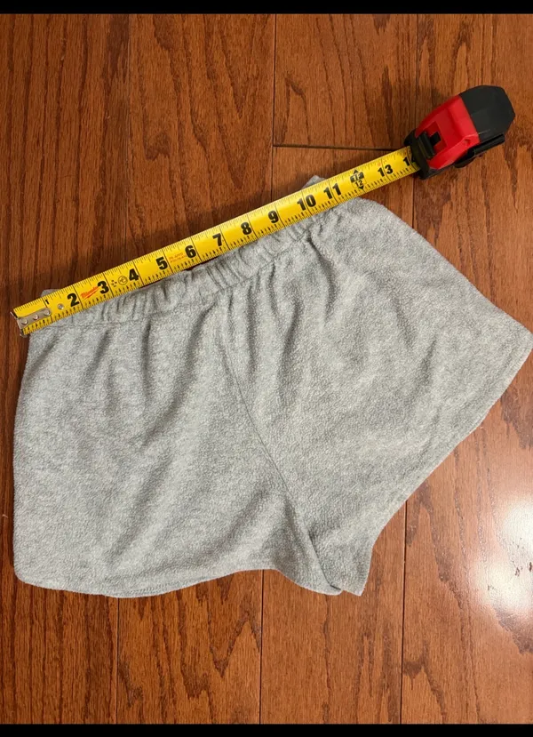 Colsie light gray terry fleece lounge shorts - Size XS. light gray terry fleece lounge shorts feature a comfortable elastic drawstring waistband, curved dolphin hem, and side pockets. Gently warn and in excellent condition. Measurements approximately 11” not fully stretched out from elastic waste x 10” long. Non smoking home. priced to sell at as is condition. Don’t like my price, make reasonable offer! And thank you for checking my closet. - Image 7