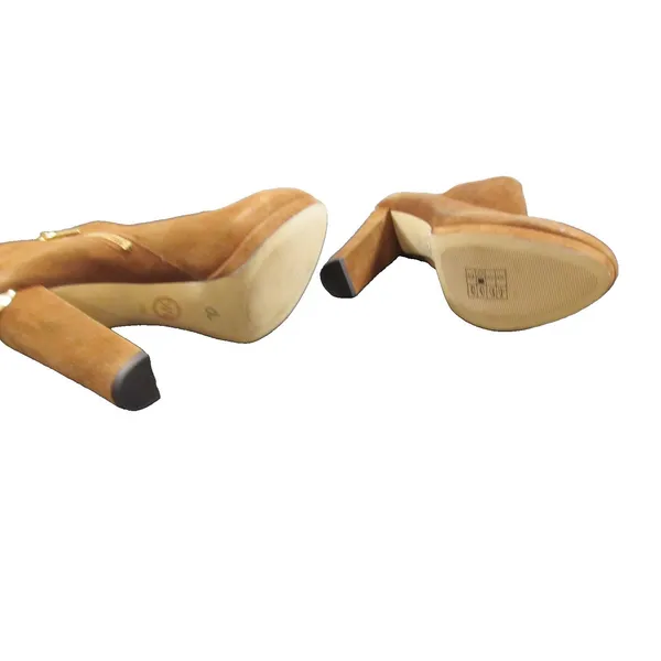 Michael Kors Haven Suede Boots Camel Tan Women’s Size 8 Platform Block Heel - Image 3