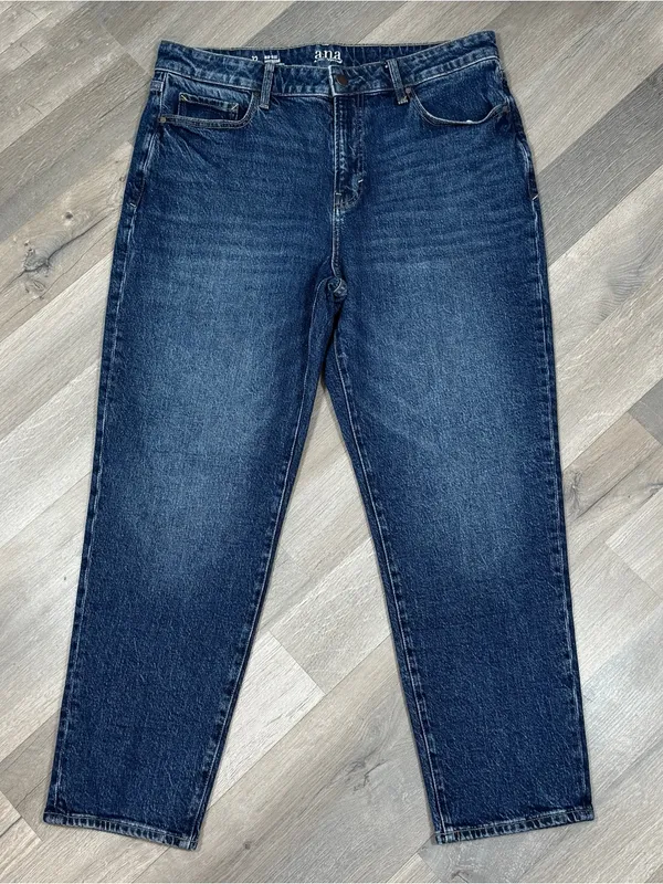 ANA A New Approach Mid Rise Boyfriend Jeans Blue Size 12 Crop Mom Relaxed - Image 3