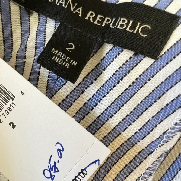 Banana Republic Stripes Peplum Blouse NWT - Image 6