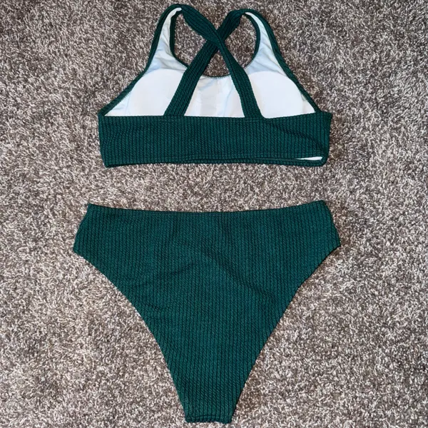High Waisted Green Bikini Size M - Image 2