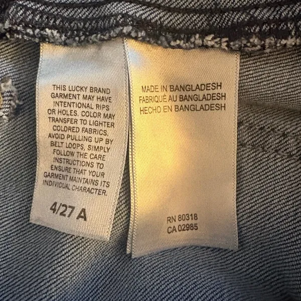Lucky‎ Brand Stevie High Rise Flare Jeans Womens 4/27 Blue Excellent Seam Detail - Image 6