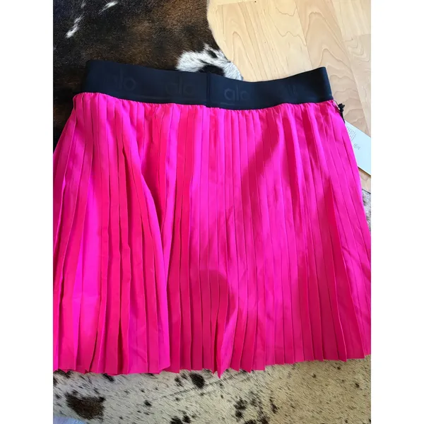ALO NEW Aces Tennis Skirt Size Large In Neon Pink - Image 5