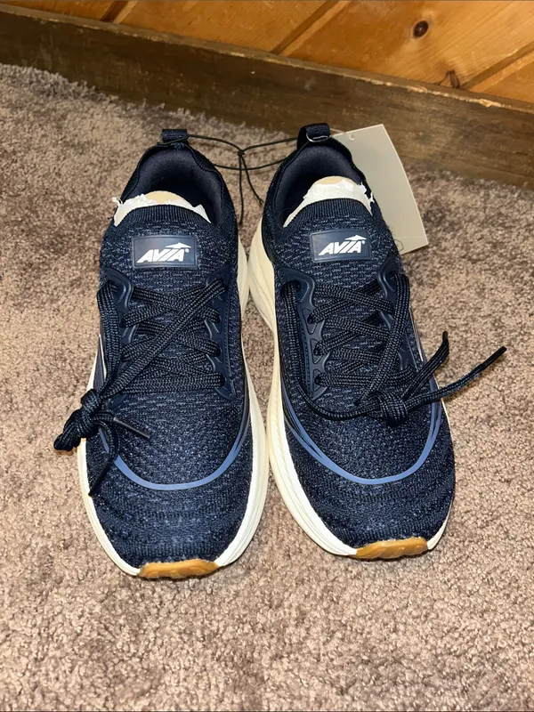 Avia Navy blue Knit Laceup Sneakers NWT - Image 4