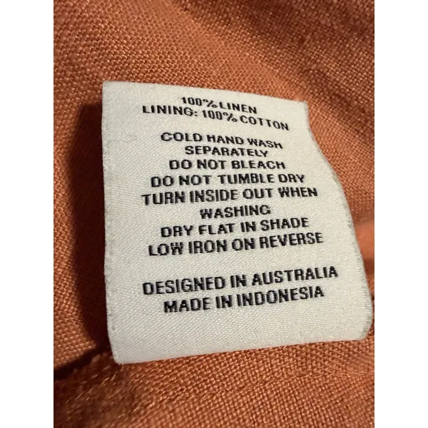 Turquoise Lane The Label Orange Linen Dress ASO Isabelle Mathers Summer Balloon - Image 5