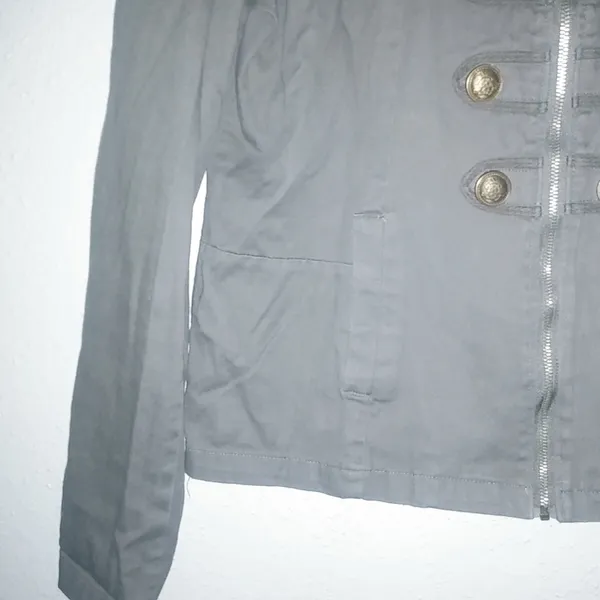 Passport M Cotton Military Army Green Zip Front Shacket Light Jacket - Image 11