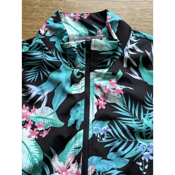 Tommy Bahama Golf Performance Floral Quarter Zip Shirt Stretch Women Size Small - Image 8
