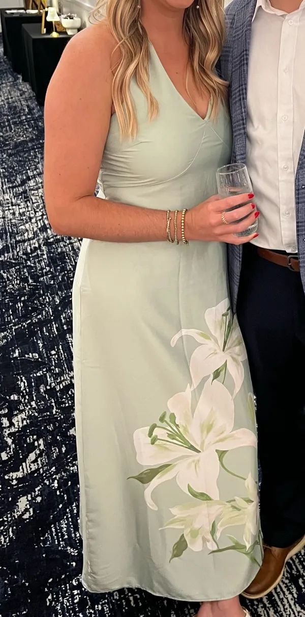 Green Silk Dress - Image 2