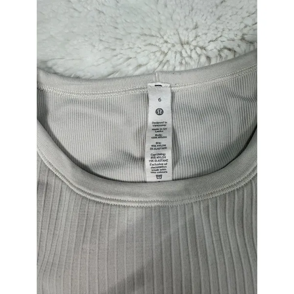 lululemon Ebb to Street Long Sleeve Top | White Opal | Size 6 - Image 3