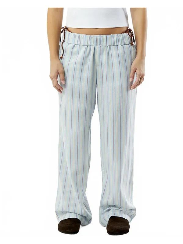Pacsun Outer Banks Beachcomber Linen Boxer Pants Blue Stripe XS - Image 3