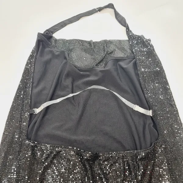 Superdown Caity Drape Dress in Black - Image 9